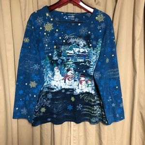 Holiday Editions Long Sleeve Winter Graphic T XXL